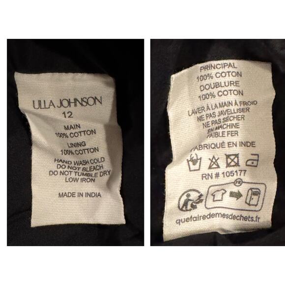 Ulla Johnson Clemente Abstract Print Tiered Cotton Midi Sundress Size 12 - Picture 11 of 13